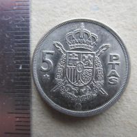 Лот: 20828924. Фото: 4. Монета 5 песет пять Испания 1975... Красноярск