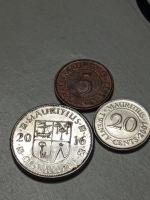Лот: 19636280. Фото: 5. 5,20 центов и 1 рупий Маврикий...