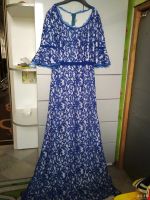 Лот: 6569761. Фото: 2. Платье вечернее синий гипюр кружево. Женская одежда