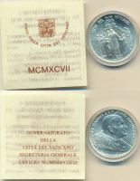 Лот: 17590182. Фото: 2. Ватикан 500 лир 1997г Всемирная... Монеты