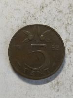 Лот: 16496833. Фото: 2. Нидерланды 5 центов, 1953. Монеты