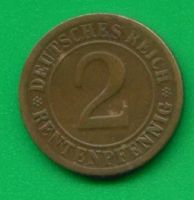 Лот: 9404962. Фото: 2. Германия 2 пфеннига 1924 м/д F... Монеты