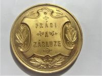 Лот: 19661733. Фото: 2. Бронзовая позолоченная медаль... Значки, медали, жетоны