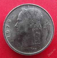 Лот: 2576740. Фото: 2. (№2128) 1 франк 1978 (Бельгия... Монеты