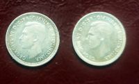 Лот: 19202420. Фото: 2. Австралия 3 пенса 1943 Георг VI... Монеты