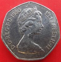 Лот: 2576995. Фото: 2. (№2160) 50 пенсов 1980 (Англия... Монеты