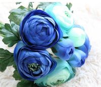 Лот: 10482665. Фото: 2. Букетик роз в синих тонах. Высота... Цветы, букеты