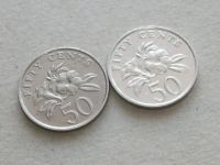 Лот: 19960730. Фото: 5. Монета 50 цент Сингапур 1987...