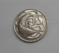 Лот: 21233782. Фото: 2. Монета Сингапур 20 центов 1980г. Монеты