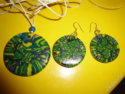 Лот: 299649. Фото: 1. Изделия из полимерной глины комплект... Колье