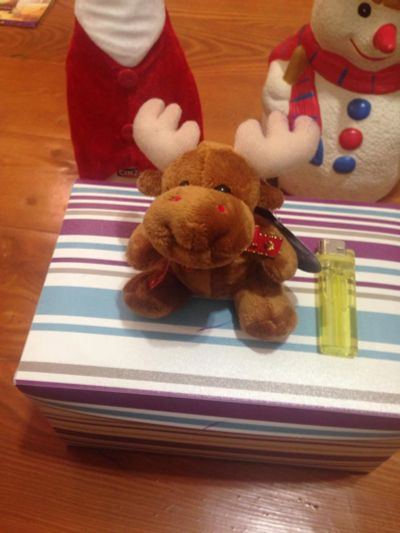 Лот: 6599564. Фото: 1. Новогодняя игрушка- плюшевый олень... Подарки на Новый год