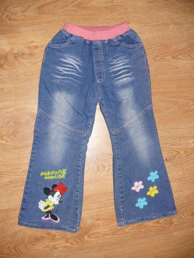Лот: 3200666. Фото: 1. Утепленные джинсы р.116. Брюки, шорты, джинсы