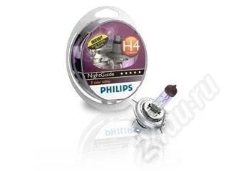 Лот: 587307. Фото: 1. Автолампы PHILIPS H4 NightGuide... Оптика и освещение
