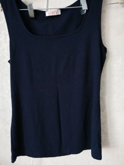 Лот: 25884208. Фото: 1. Топ синего цвета, р. 46. Футболки, топы и майки