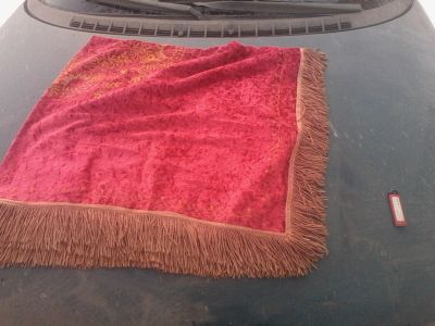 Лот: 8678477. Фото: 1. скатерть плюш ссср с вышивкой... Одежда, текстиль