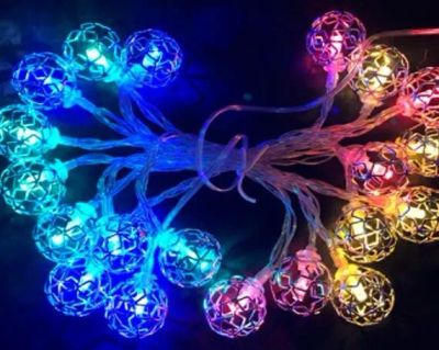 Лот: 20885952. Фото: 1. Гирлянда Шарики, 3м, 20 лампочек... Гирлянды, шарики, новогодние аксессуары
