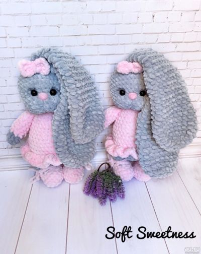 Лот: 15482848. Фото: 1. Зайчик в платье и пуантах. Ручная... Авторские куклы, игрушки, поделки