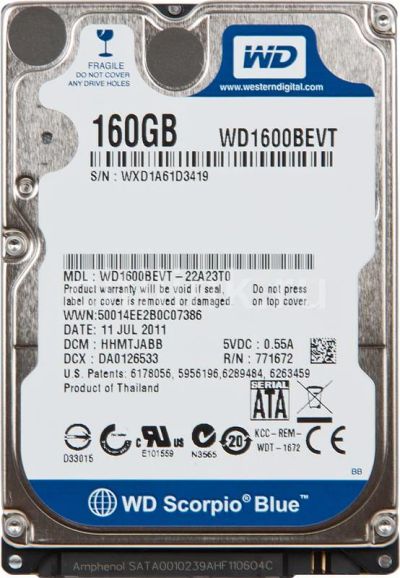 Лот: 4659915. Фото: 1. Жесткий диск (винчестер) HDD WesternDigital... Жёсткие диски (HDD)