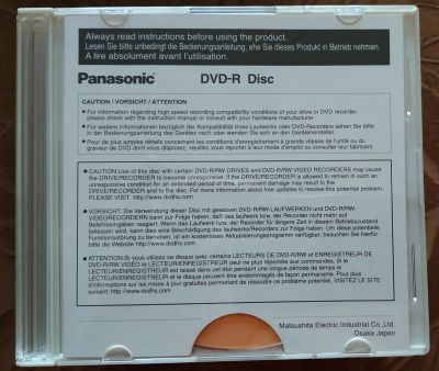 Лот: 12634281. Фото: 1. DVD-R диски Panasonic. 4,7Gb... CD, DVD, BluRay