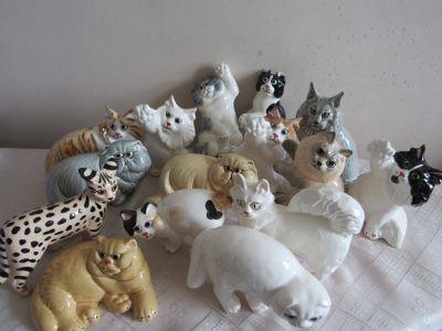 Лот: 20359822. Фото: 1. Коты и кошки статуэтки авторская... Скульптуры