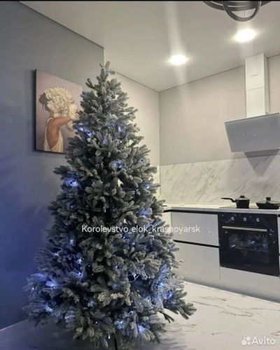Лот: 25886642. Фото: 1. Елка искусственная литая заснеженная. Ёлки новогодние