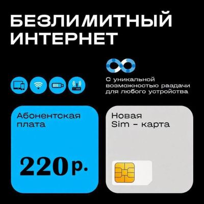 Лот: 25886080. Фото: 1. YOTA / йота безлимитный интернет... SIM-карты, телефонные номера