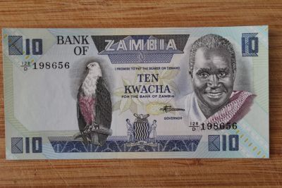 Лот: 21324202. Фото: 1. Замбия 10 квача 1980 - 1988 года... Африка