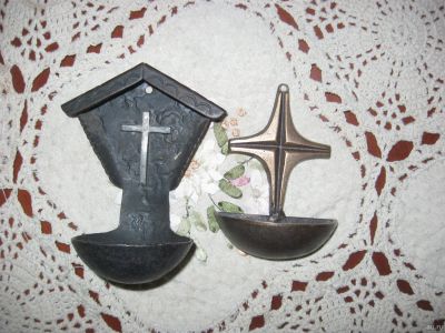 Лот: 14931875. Фото: 1. Антикварный настенный крест с... Предметы интерьера и быта