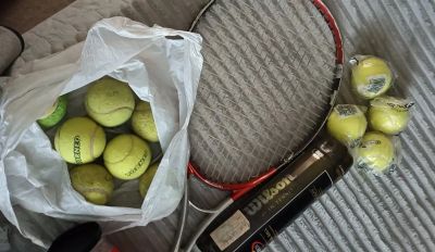 Лот: 21973899. Фото: 1. Набор для тениса. Мячи, ракетки, шайбы, клюшки