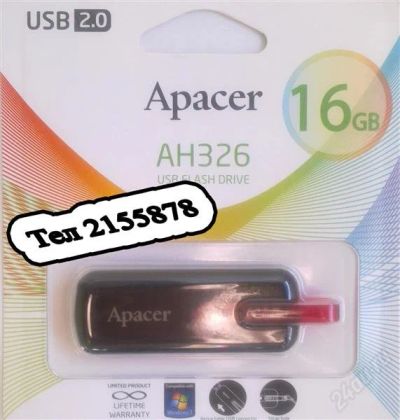 Лот: 1667865. Фото: 1. Карта памяти 16GB APACEr FLASH... USB-флеш карты