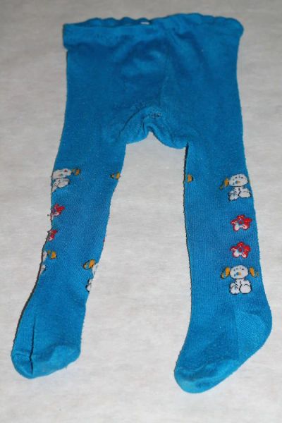 Лот: 5258270. Фото: 1. Синие колготки с рисунком. Носки, колготки