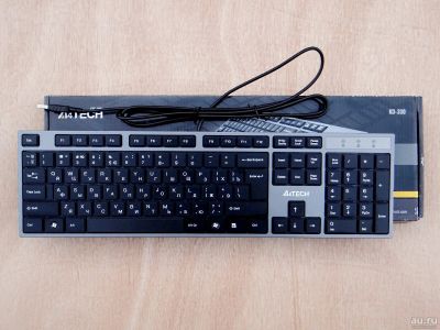 Лот: 18039893. Фото: 1. A4Tech KD-300 (Black/Grey) Slim... Клавиатуры и мыши