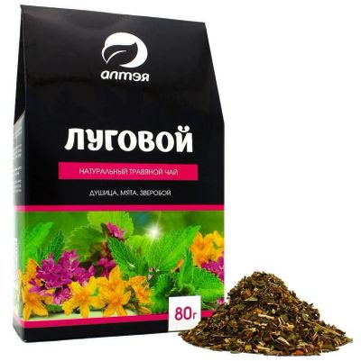 Лот: 9867157. Фото: 1. Травяной чай "Луговой", 80 г россыпью. Чай, кофе, какао