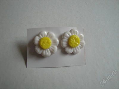 Лот: 431768. Фото: 1. Изделия из полимерной глины,гвоздики... Серьги, каффы