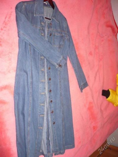 Лот: 34390. Фото: 1. Женский джинсовый плащ. Другое (женская одежда)