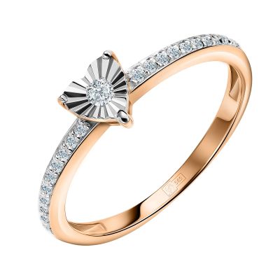 Лот: 23824313. Фото: 1. Кольцо TALANT из золота с бриллиантами. Кольца, перстни