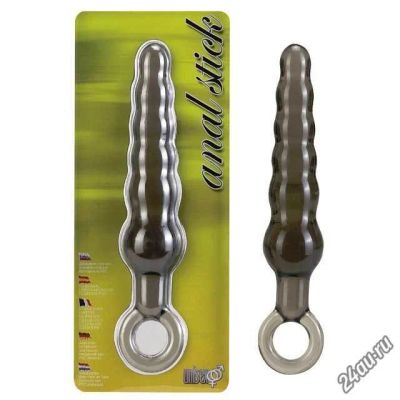 Лот: 5332733. Фото: 1. Темно-серая силиконовая анальная... Игрушки