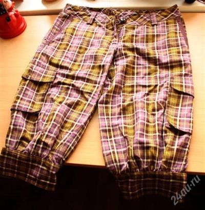 Лот: 782511. Фото: 1. Веселые бриджи в клетку. Брюки, шорты
