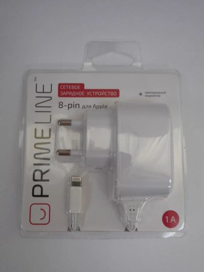 Лот: 16186808. Фото: 1. СЗУ Prime Line 8pin для Apple... Зарядные устройства, блоки питания, адаптеры сетевые для смартфонов