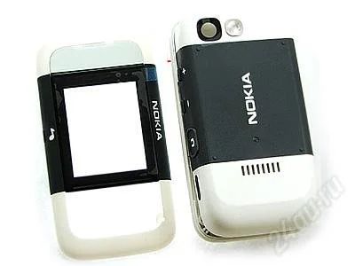Лот: 1729966. Фото: 1. Корпус Nokia 5200 (бело-черный... Корпуса, клавиатуры, кнопки