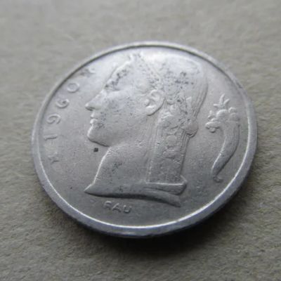 Лот: 22178261. Фото: 1. Монета 5 пять франк Бельгия 1960... Европа