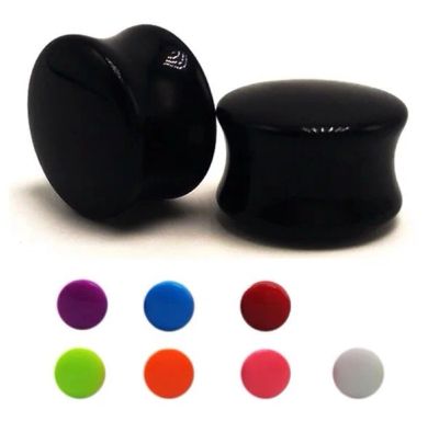 Лот: 7880237. Фото: 1. Плаги чёрные на 10 мм (2 штуки... Серьги, каффы