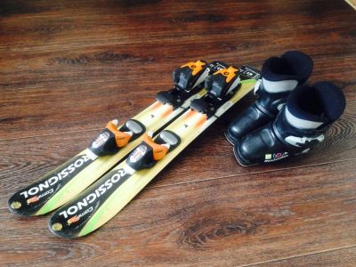 Лот: 5292204. Фото: 1. Горные лыжи самые первые. Комплект в сборе