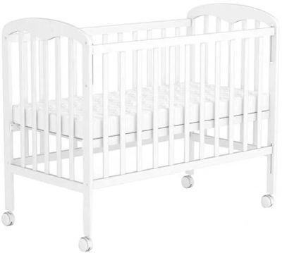 Лот: 9946130. Фото: 1. Детская кроватка белая + матрас... Детские кровати и кроватки