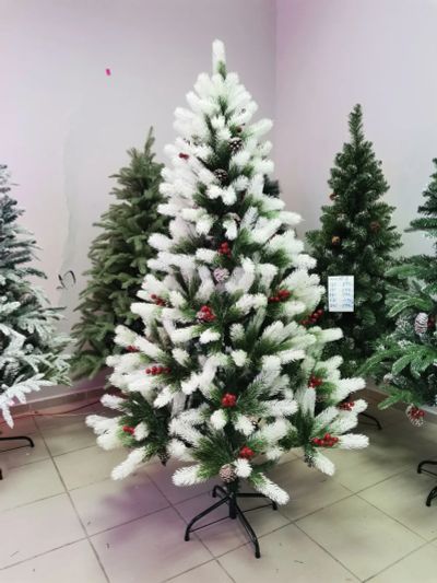 Лот: 19583955. Фото: 1. Елка литая 210см с шишками и ягодами... Ёлки новогодние