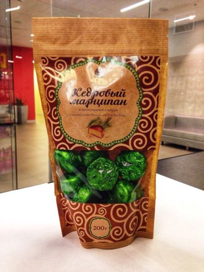 Лот: 10675283. Фото: 1. Кедровый марципан в шоколадной... Шоколад, конфеты