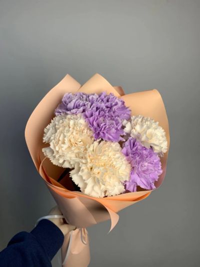 Лот: 25896372. Фото: 1. 2. Букет- комплимент из диантусов... Свежие цветы