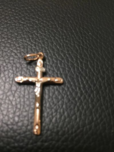Лот: 8906361. Фото: 1. Подвеска. Крест. Золотой. Кулоны, подвески
