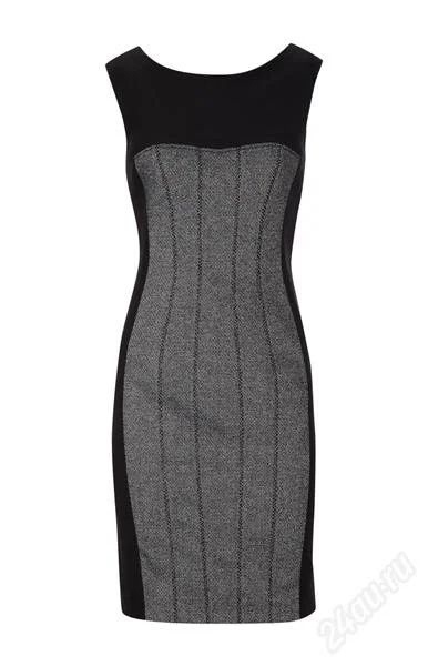 Лот: 1423487. Фото: 1. Платье Karen Millen черный трикотаж-серая... Платья