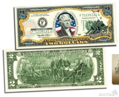 Лот: 10290826. Фото: 1. Банкнота 2 доллара США Морская... Америка
